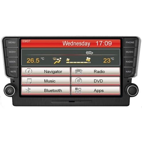 PHONOCAR VM110 HIGH 2DIN 8,0" DVD-VEVŐ VW GOLF 7 GPS-VEL ÉS BLUETOOTH-HAL